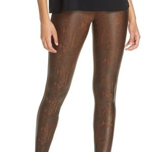 Spank faux leather leggings